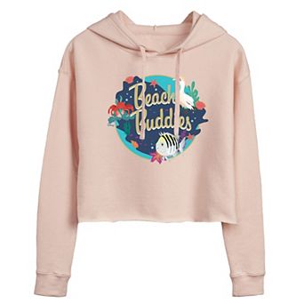 Juniors' Disney's The Little Mermaid Buddies Cropped Hoodie