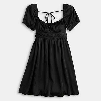 Juniors' SO Sweetheart Babydoll Puff Sleeve Dress