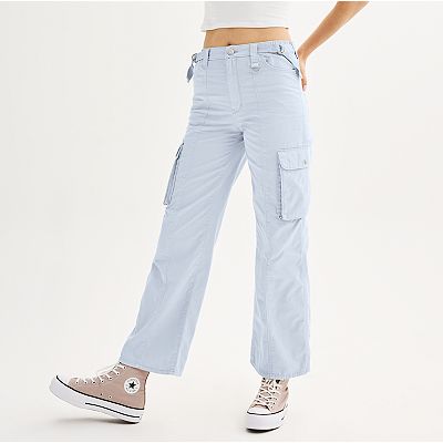 Juniors' SO® High-Rise Belted Wide Leg Cargo Pants