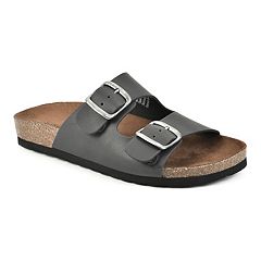 Womens black hot sale footbed sandals