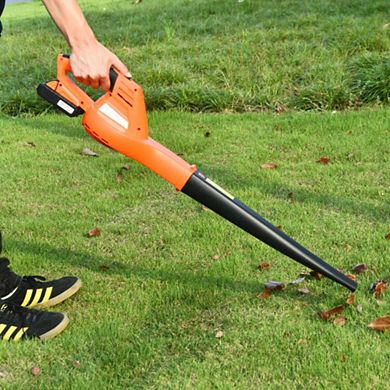 Powerful Cordless Leaf Blower Sweeper with 130 MPH Air Speed  Includes Battery and Charger