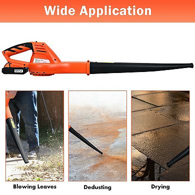 Powerful Cordless Leaf Blower Sweeper with 130 MPH Air Speed  Includes Battery and Charger