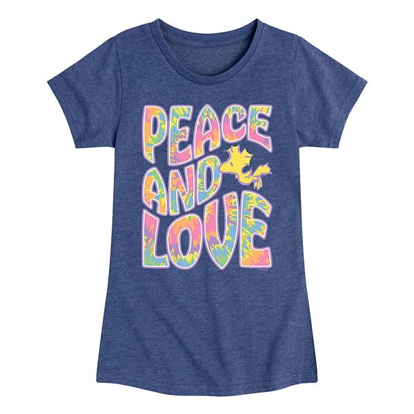 Girls 7-16 Peanuts Woodstock Peace And Love Graphic Tee