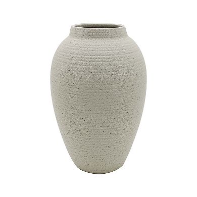 Everyday Decor Large Round Ribbed Vase Table Decor