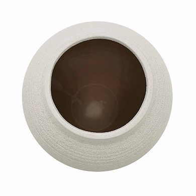 Everyday Decor Large Round Ribbed Vase Table Decor