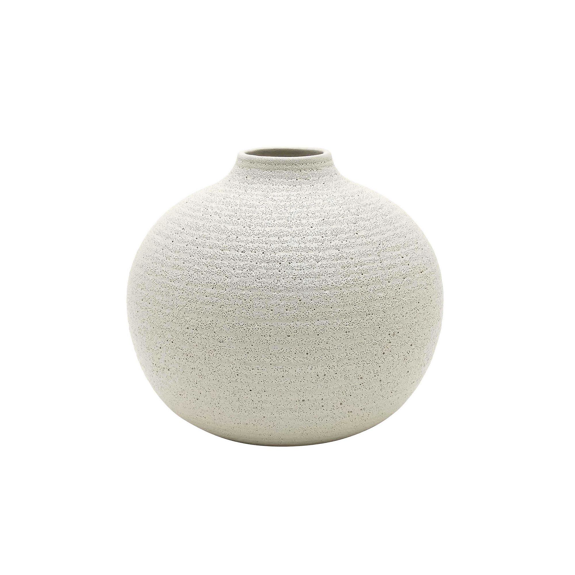 Everyday Decor Small Round Ribbed Vase Table Decor, Multi