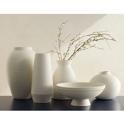 Ribbed Vase Table store Decor-KL