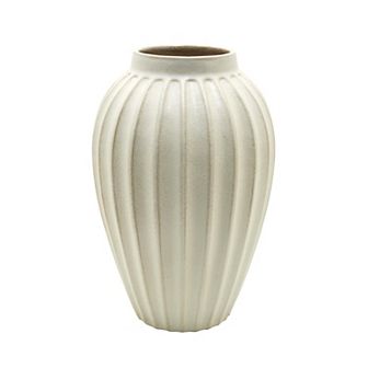 Everyday Decor Large Round Fluted Vase Table Decor
