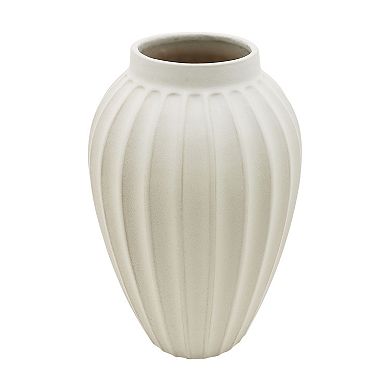 Everyday Decor Large Round Fluted Vase Table Decor