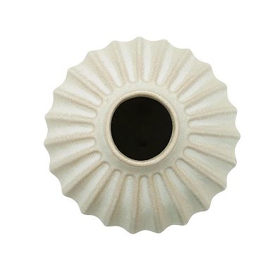 Everyday Decor Small Round Fluted Vase Table Decor