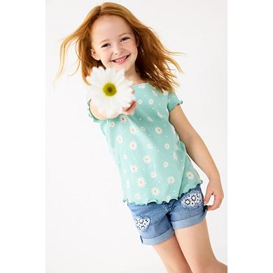 Girls 4-12 Jumping Beans® Lettuce Edge Top