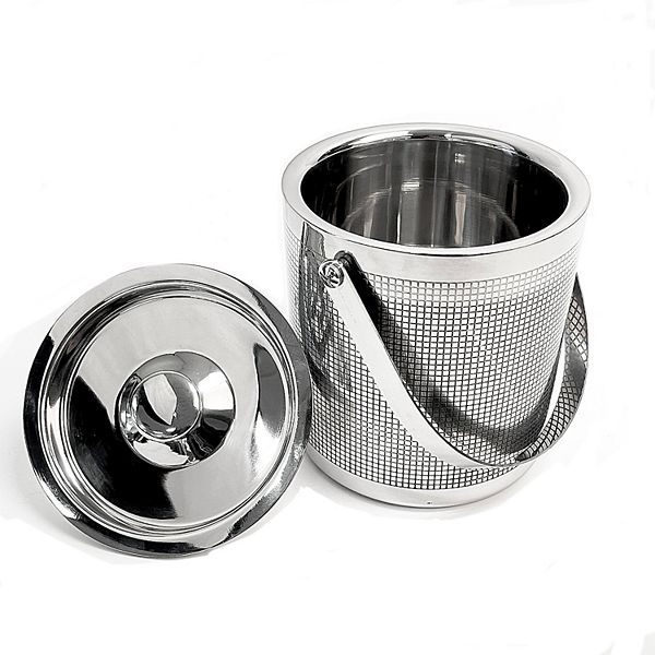 Etched Stainless Steel Double Wall Ice Bucket