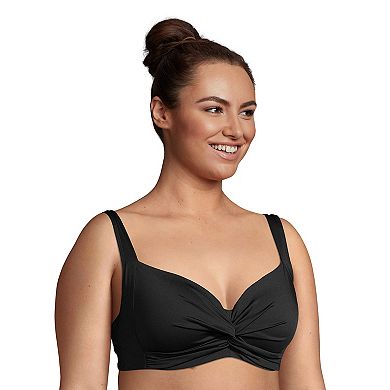Plus Size Lands' End Twist Front Underwire G-Cup Bikini Top