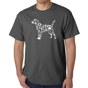 Dog Paw Prints - Men's Word Art T-shirt