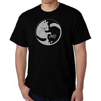 Yin Yang Cat - Men's Word Art T-shirt