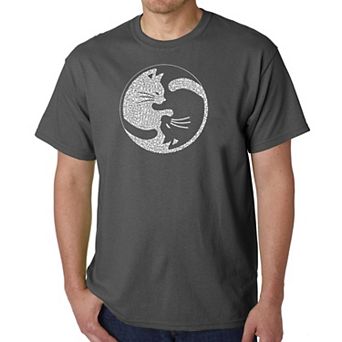 Yin Yang Cat - Men's Word Art T-shirt
