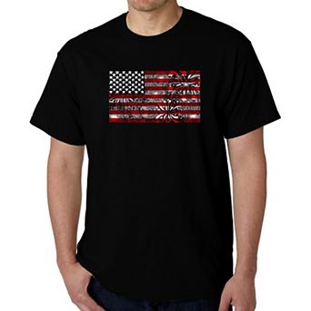 Fireworks American Flag - Men's Word Art T-shirt