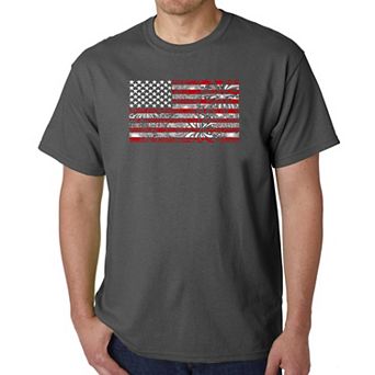 Fireworks American Flag - Men's Word Art T-shirt