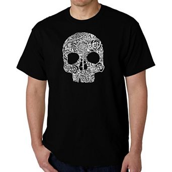 Flower Skull - Men's Word Art T-shirt