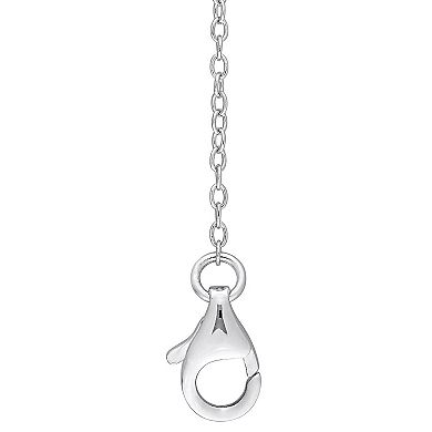Stella Grace Sterling Silver Lab-Created Moissanite Semi-Tennis Necklace