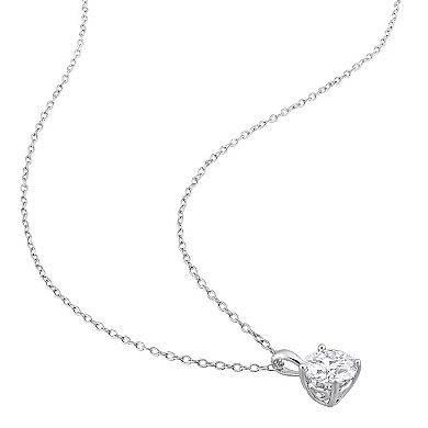 Stella Grace Sterling Silver Lab-Created Moissanite Solitaire Earrings & Pendant Necklace Set