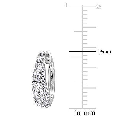 Stella Grace Sterling Silver 2/5 Carat T.W Lab-Created Moissanite Hoop Earrings