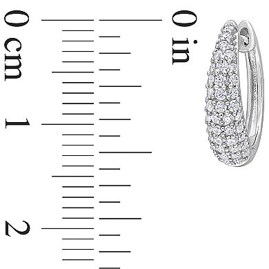 Stella Grace Sterling Silver 2/5 Carat T.W Lab-Created Moissanite Hoop Earrings