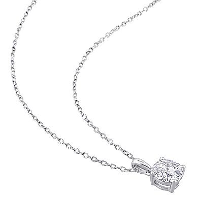 Stella Grace Sterling Silver Lab-Created Moissanite Solitaire Earrings & Pendant Necklace Set