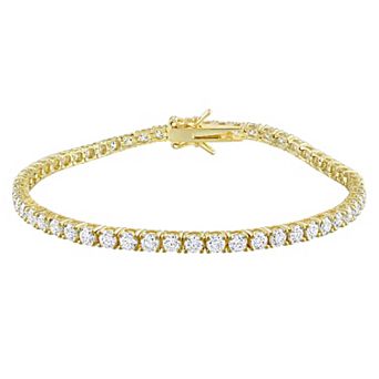 Stella Grace 18k Gold Over Silver Lab-Created Moissanite Tennis Bracelet