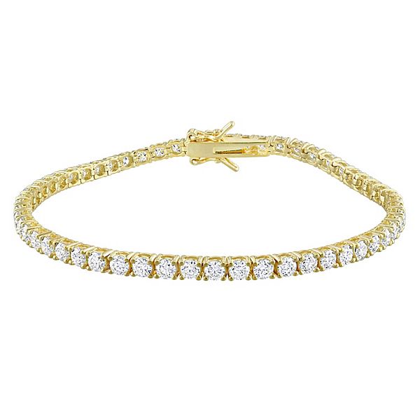 Stella Grace 18k Gold Over Silver LabCreated Moissanite Tennis Bracelet