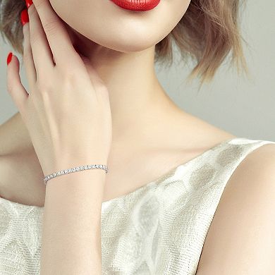Stella Grace Sterling Silver Lab-Created Moissanite Tennis Bracelet