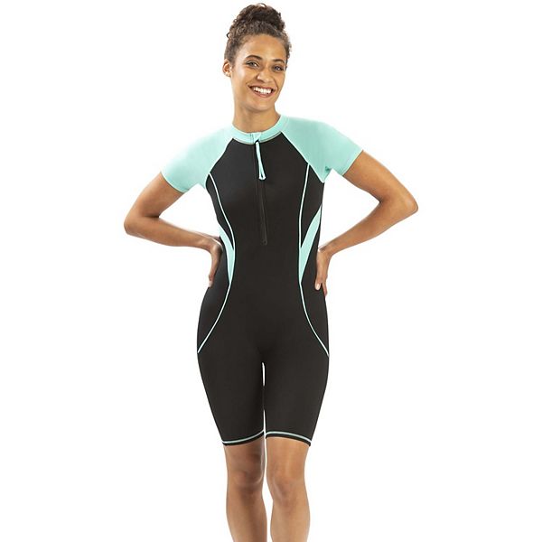 Women's Dolfin Aquashape UPF 50+ Mastectomy Colorblock One-Piece ...