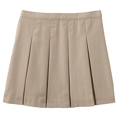 Girls 4-16 Lands' End School Uniform Top of Knee Box Pleat Skirt