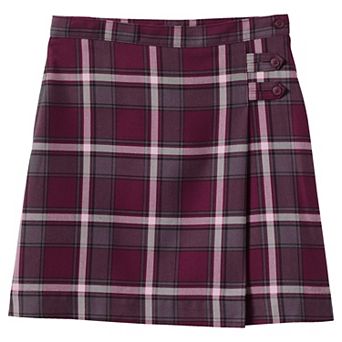 Girls 7-16 Lands' End School Uniform Slim Plaid Below the Knee A-Line Skirt