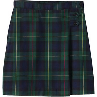 Girls 7-16 Lands' End School Uniform Slim Plaid Below the Knee A-Line Skirt