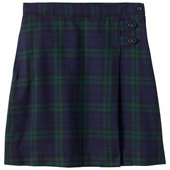 Girls 7-16 Lands' End School Uniform Slim Plaid Below the Knee A-Line Skirt