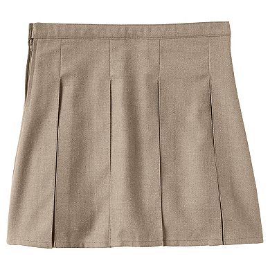 Girls 4-16 Lands' End School Uniform Top of Knee Box Pleated Skirt