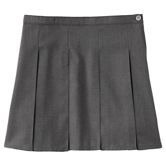 Girls 4-16 Lands' End School Uniform Top of Knee Box Pleated Skirt