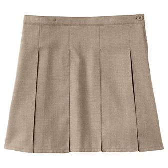 Girls 4-16 Lands' End School Uniform Top of Knee Box Pleated Skirt