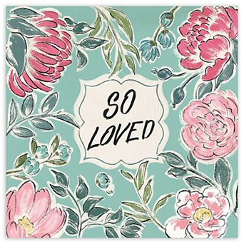 COURTSIDE MARKET Live In Bloom V Loved Canvas Wall Art