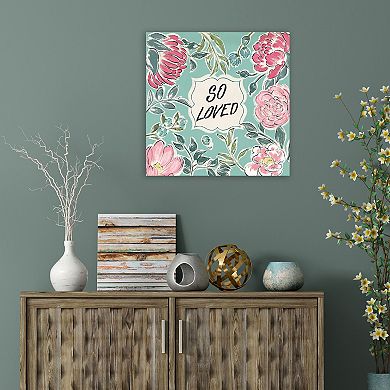 COURTSIDE MARKET Live In Bloom V Loved Canvas Wall Art