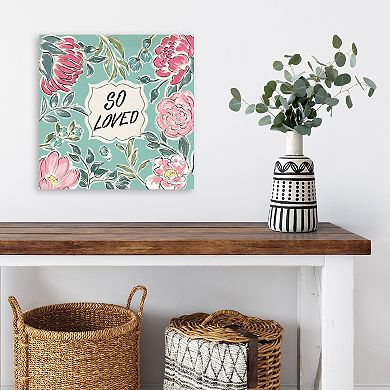 COURTSIDE MARKET Live In Bloom V Loved Canvas Wall Art