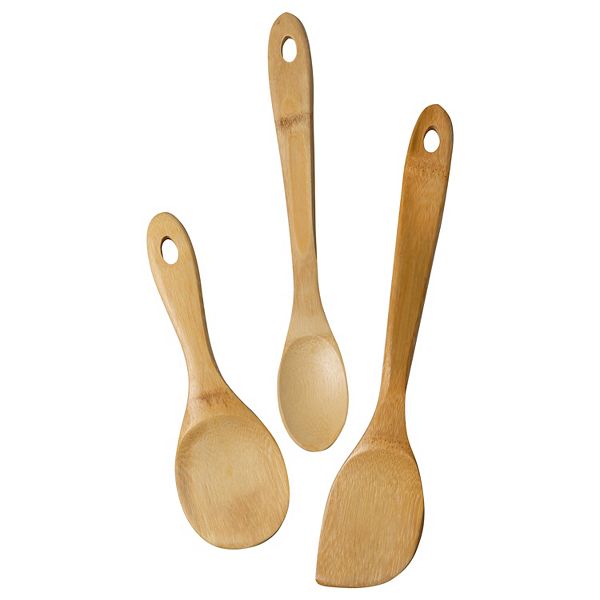 Joyce Chen 3-pc. Burnished Bamboo Wok Utensils Set - Beige Khaki