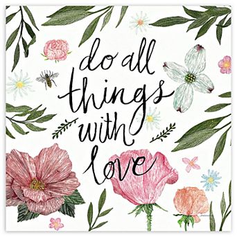 COURTSIDE MARKET Do All Things WIth Love Canvas Wall Art