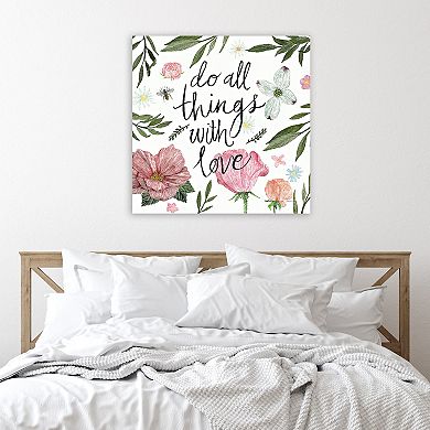 COURTSIDE MARKET Do All Things WIth Love Canvas Wall Art