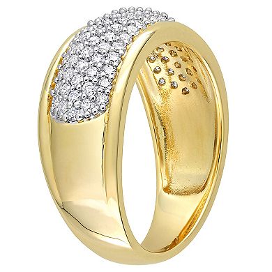 Stella Grace 18k Gold Over Silver Lab-Created Moissanite Semi-Eternity Ring