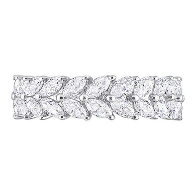 Stella Grace Sterling Silver Lab-Created Moissanite Full Eternity Band