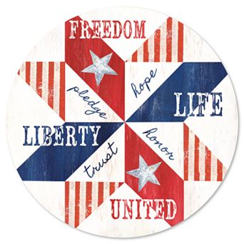 Courtside Market Patriotic Circular Board Wall Art