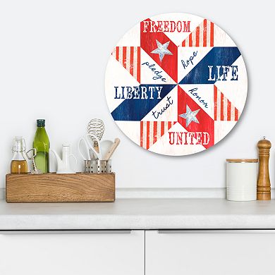 Courtside Market Patriotic Circular Board Wall Art