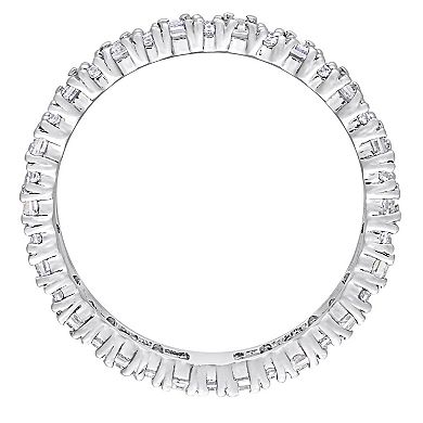 Stella Grace Sterling Silver 1 5/8 Carat T.W Lab-Created Moissanite Eternity Wedding Ring